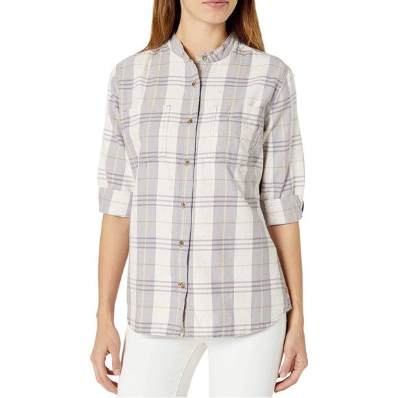 Carhartt Women's Relaxed Fit 3/4 Sleeve Plaid Shirt - Size Small - Picture 1 of 4